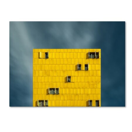 Trademark Fine Art Vladi Garcia 'Yellow And Blue' Canvas Art, 24x32 1X01562-C2432GG